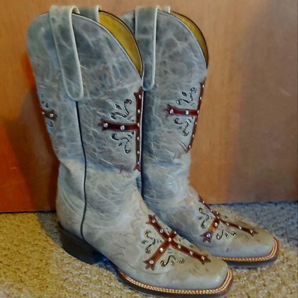 Cavenders western cowboy cowgirl boots sz 7